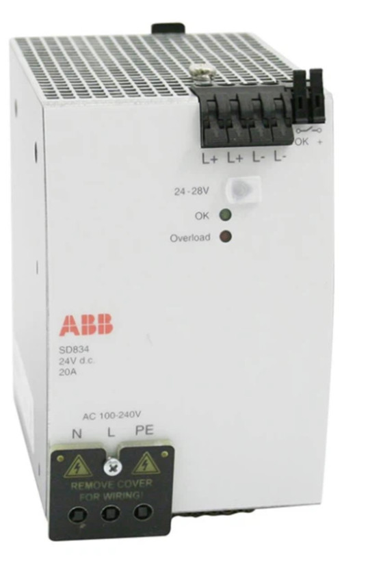 منبع تغذیه 20 آمپر – 480 وات ABB، مدل SD834، کد فنی 3BSC610067R1